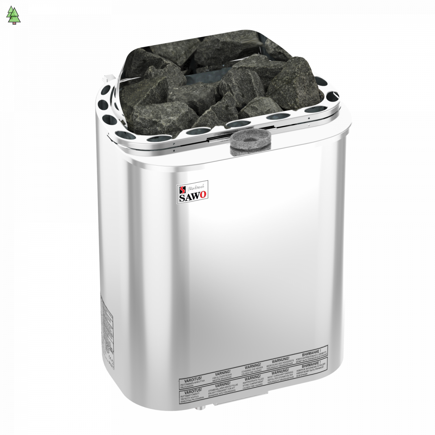 Электрическая печь SAWO SCANDIA COMBI SCAC-60NS-Z (6 кВт, с парогенератором,внутри оцинковка, снаружи нержавейка), выносной пульт (пульт и блок мощности докупаются отдельно)