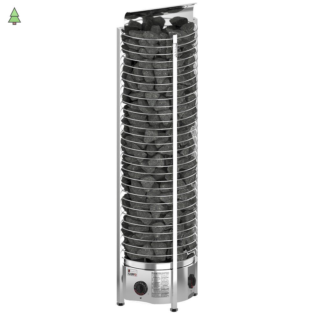 Электрическая печь SAWO TOWER TH3-45NB-WL-P (4,5 кВт, встроенный пульт, пристенная)