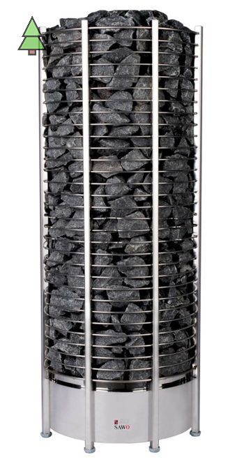 Электрическая печь SAWO TOWER TH12-150NS-P (15 кВт, нержавейка, круглая), выносной пульт (пульт и блок мощности докупаются отдельно)