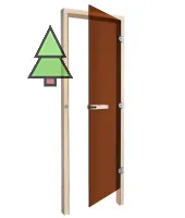 SAWO Дверь 8/19, бронза, правая, без порога, 731-3SGD-R