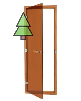 SAWO Дверь 8/19, бронза с порогом, 731-4SGD