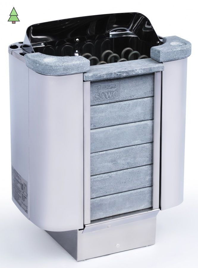 Электрическая печь SAWO CUMULUS CML-80Ni2-P (8,0 кВт,нержавейка, облицовка – талькохлорит), выносной пульт (встроенный блок мощности, пульт покупается отдельно)
