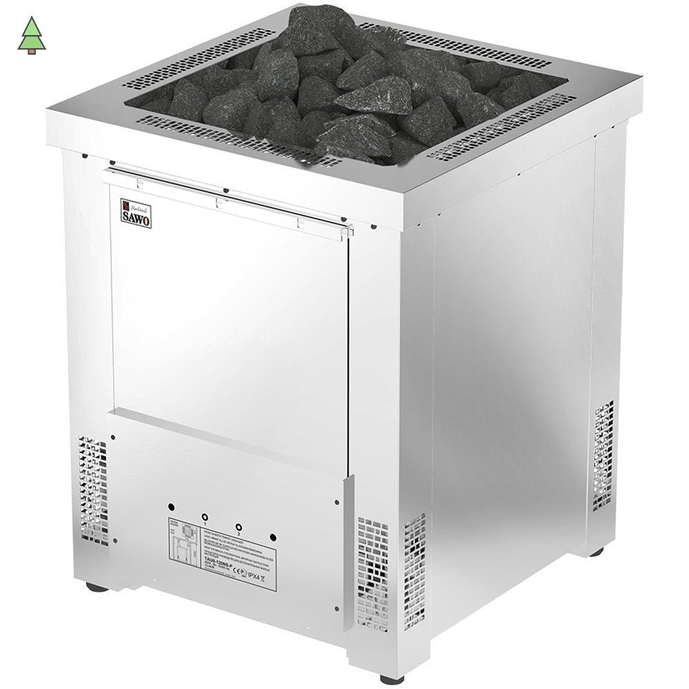 SAWO Электрическая печь Taurus напольная, 10,5 кВт, нерж. сталь, артикул TAU-105NS-G-P, выносной пульт (пульт и блок мощности докупаются отдельно)