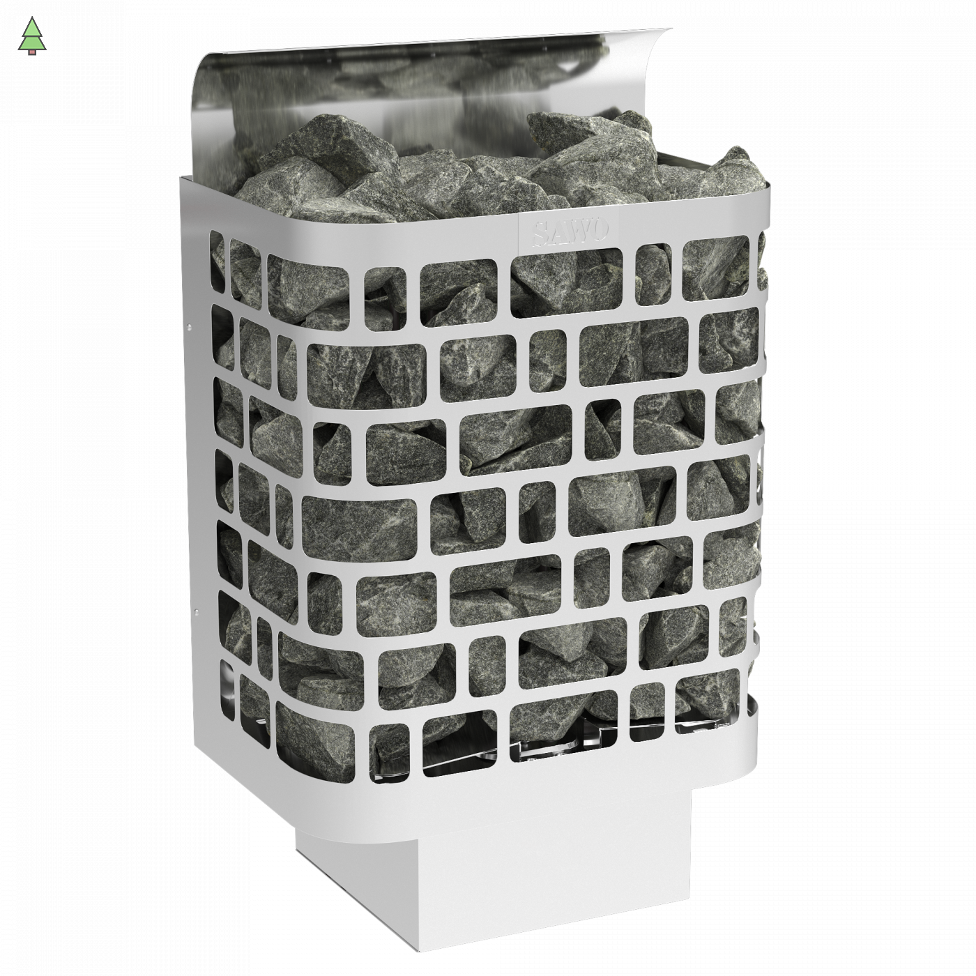 SAWO Электрическая печь Krios настенная, 9,0 кВт, нерж. сталь, артикул KRI-90NS-P, выносной пульт (пульт и блок мощности докупаются отдельно)