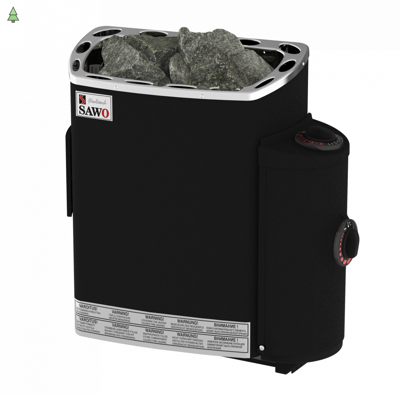 SAWO Электрическая печь серии FIBER COATED, MINI : с термоизоляционным покрытием, высокие, 3 кВт, MN-30NB-PF