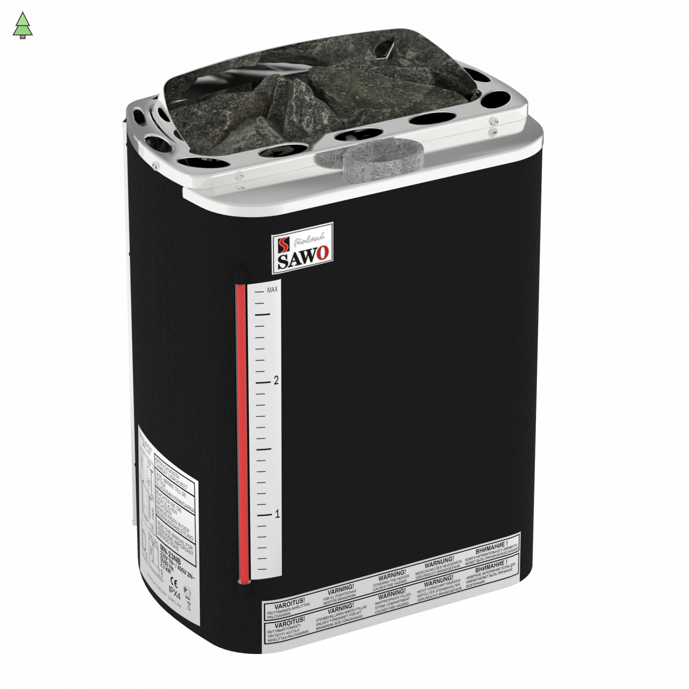 SAWO Электрическая печь PREMIUM,MINI COMBI из нержавеющей стали, 3,6 кВт, MNC-36NS-P-F , выносной пульт (пульт и блок мощности докупаются отдельно)