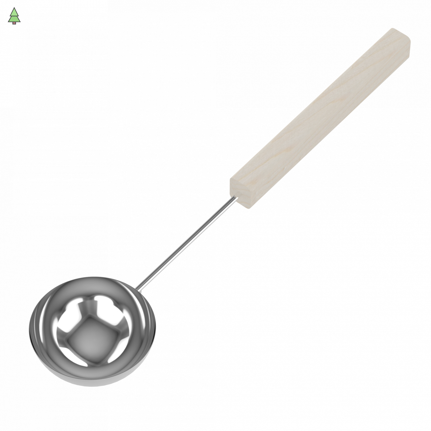 SAWO Черпак из нерж. с дерев. ручкой, осина, 445-MA 237 ml