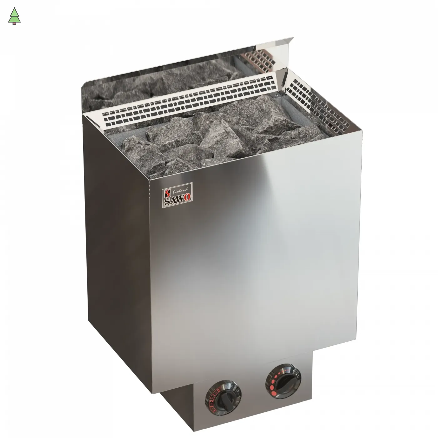 Электрическая печь SAWO NORDEX NRN-45NB-Z-C (4,5 кВт, внутри оцинковка, снаружи нержавейка, встроенный пульт)