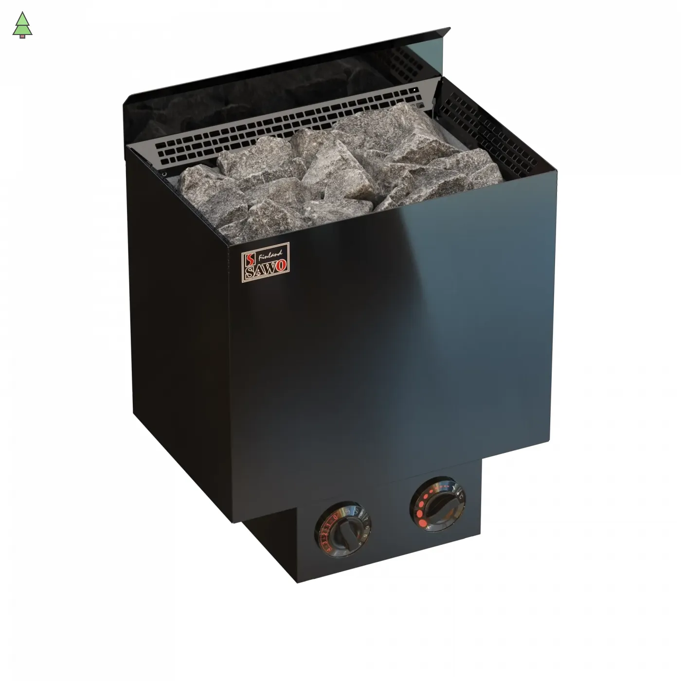 Электрическая печь SAWO NORDEX NRN-60NB-BL-Z-C (6 кВт, черная, внутри оцинковка, снаружи нержавейка, встроенный пульт)