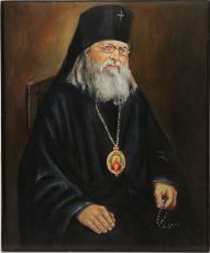 Рукописная икона Лука Крымский 17х21 см (масло, академический стиль)