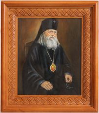 Рукописная икона Лука Крымский 17х21 см (масло, академический стиль)