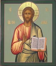 Рукописная икона Господь Вседержитель 45х38см (сусальное золото)