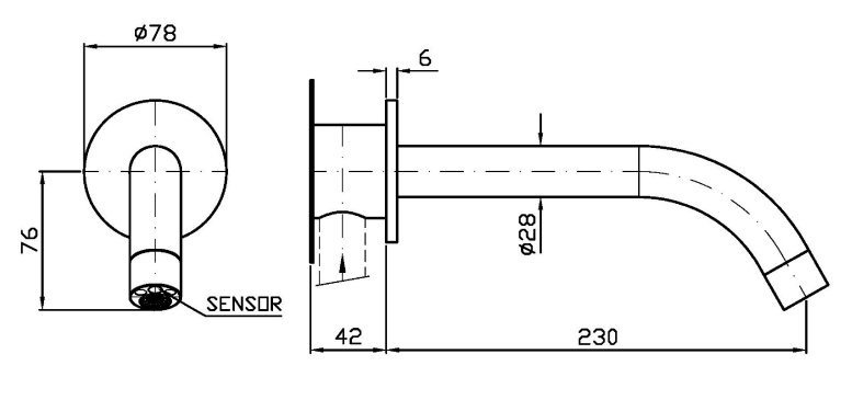 Сенсорный смеситель для раковины Zucchetti Isy22 ZIS1738 излив 23 см ФОТО