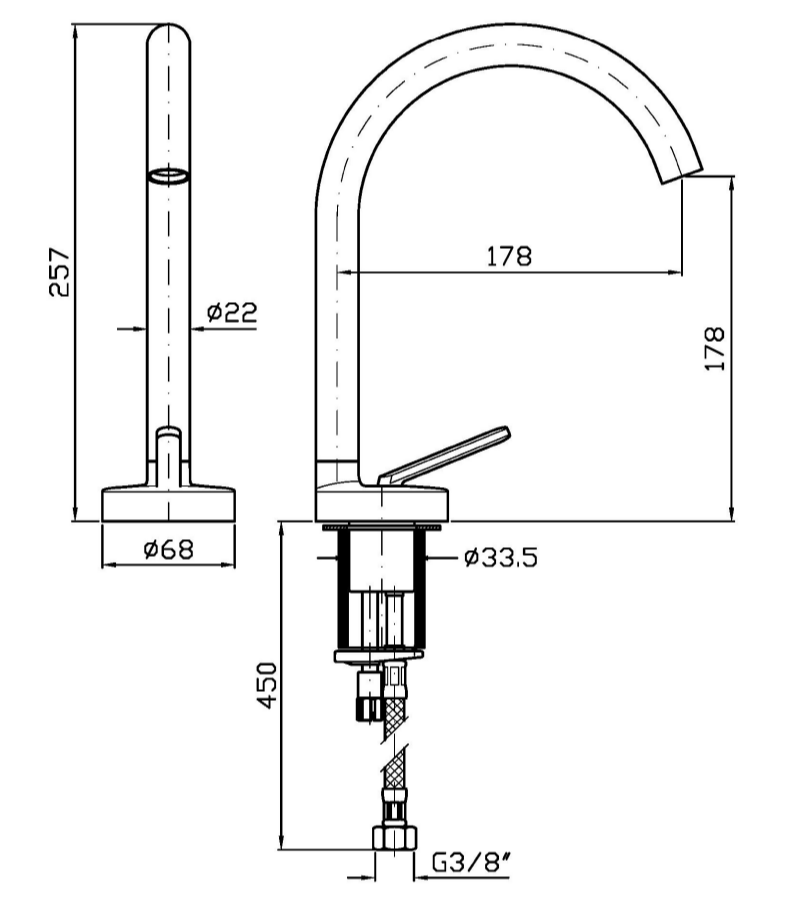 Cмеситель для раковины Zucchetti Isy22 ZIS1403 излив 17,8 см ФОТО