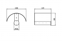 Держатель для туалетной бумаги Zucchetti Isy22 ZAF131 схема 2