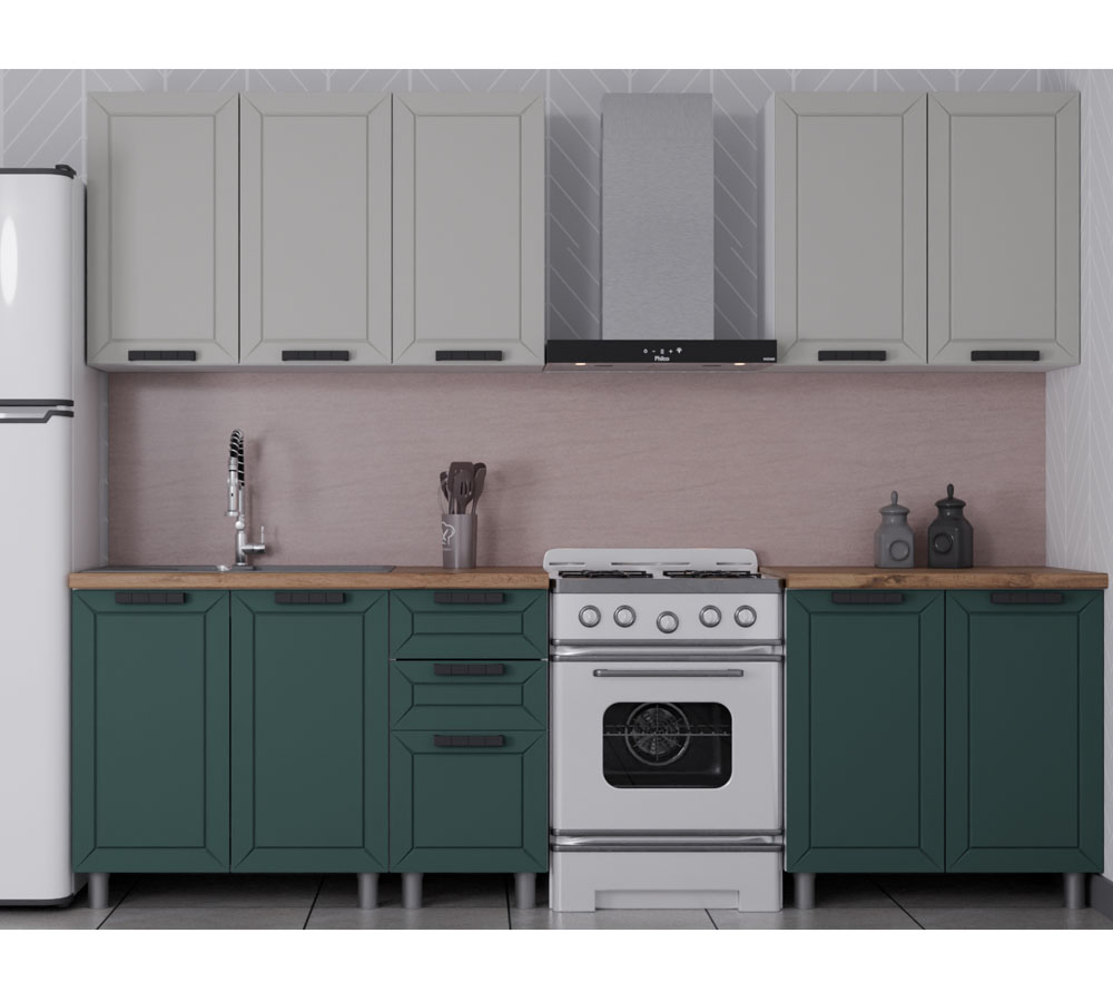 Кухня "Лилия"  МДФ 2000 без столешницы