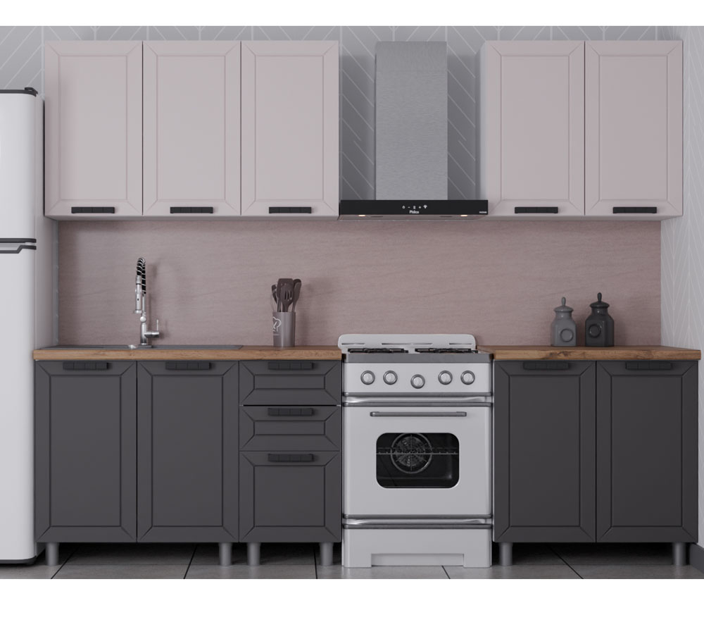 Кухня "Лилия"  МДФ 2000 без столешницы