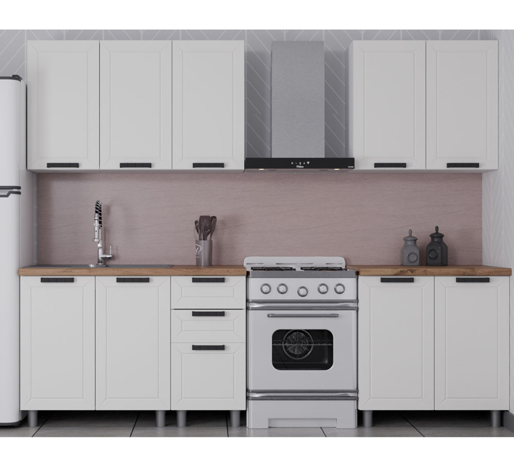 Кухня "Лилия"  МДФ 2000 без столешницы