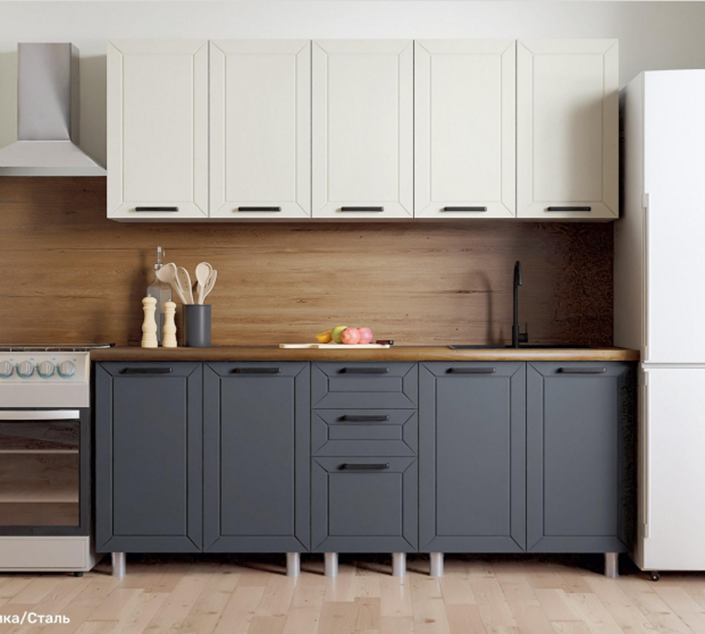 Кухня "Лилия"  МДФ 2000 без столешницы