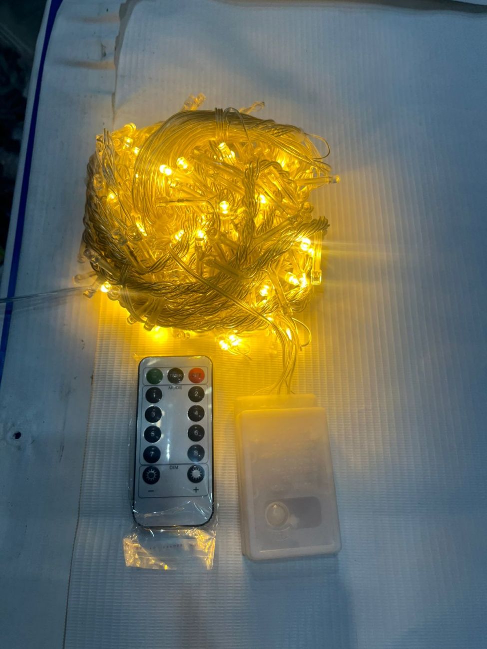 гирлянда штора 3х2 желтая с пультом