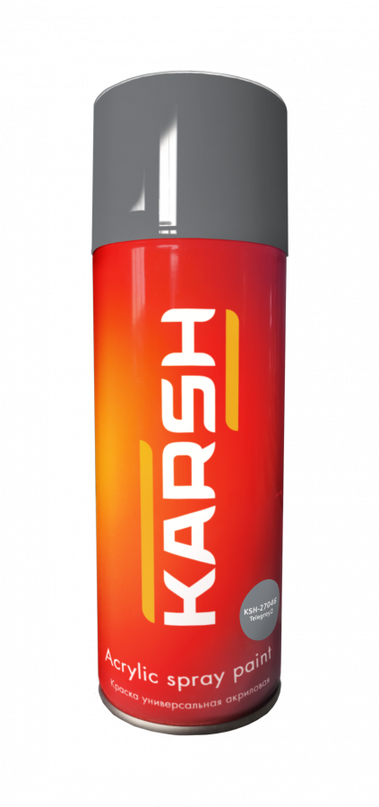 Karsh Краска акриловая RAL7046 телегрей 2 400мл аэрозоль, глянец