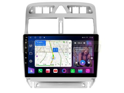 Магнитола Peugeot 307 2001-2008, рамка серебро, Farcar, S500 (FC-BM017M )