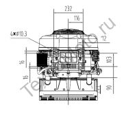 Двигатель RATO R999 D28,575 E 18A чертеж присоединительных размеров
