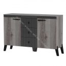 Комод с ножками Ольга 3 Дуб делано серый