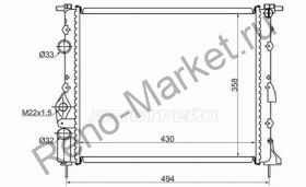 Радиатор охлаждения Logan до 08г. АС--
