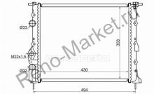 Радиатор охлаждения Logan до 08г. АС--