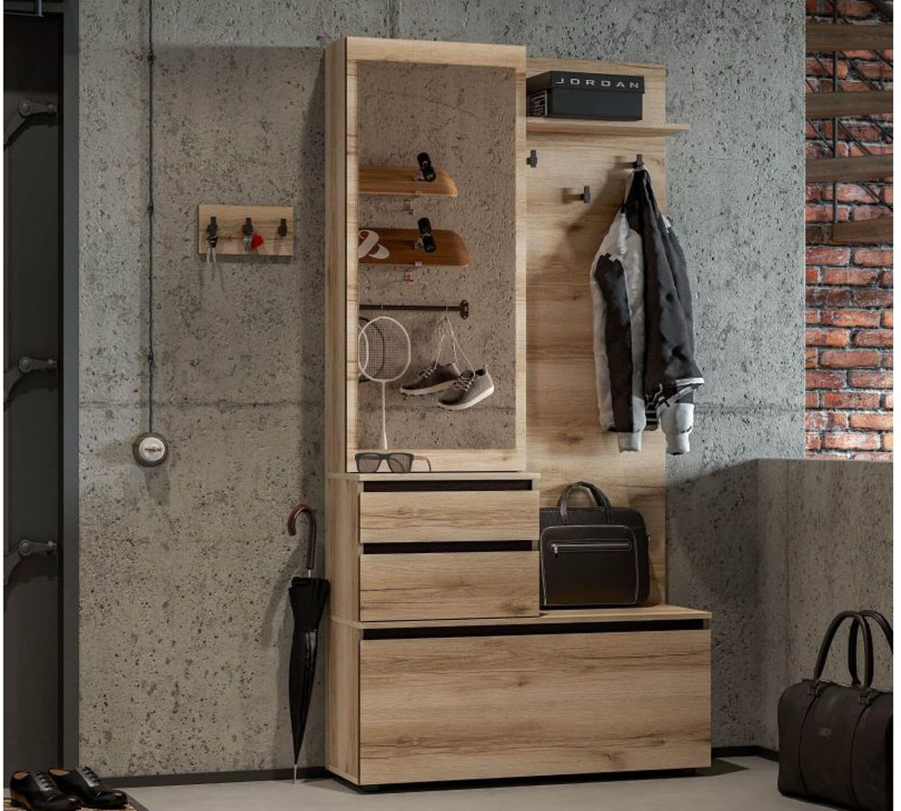 Вешалка с зеркалом "Берген"