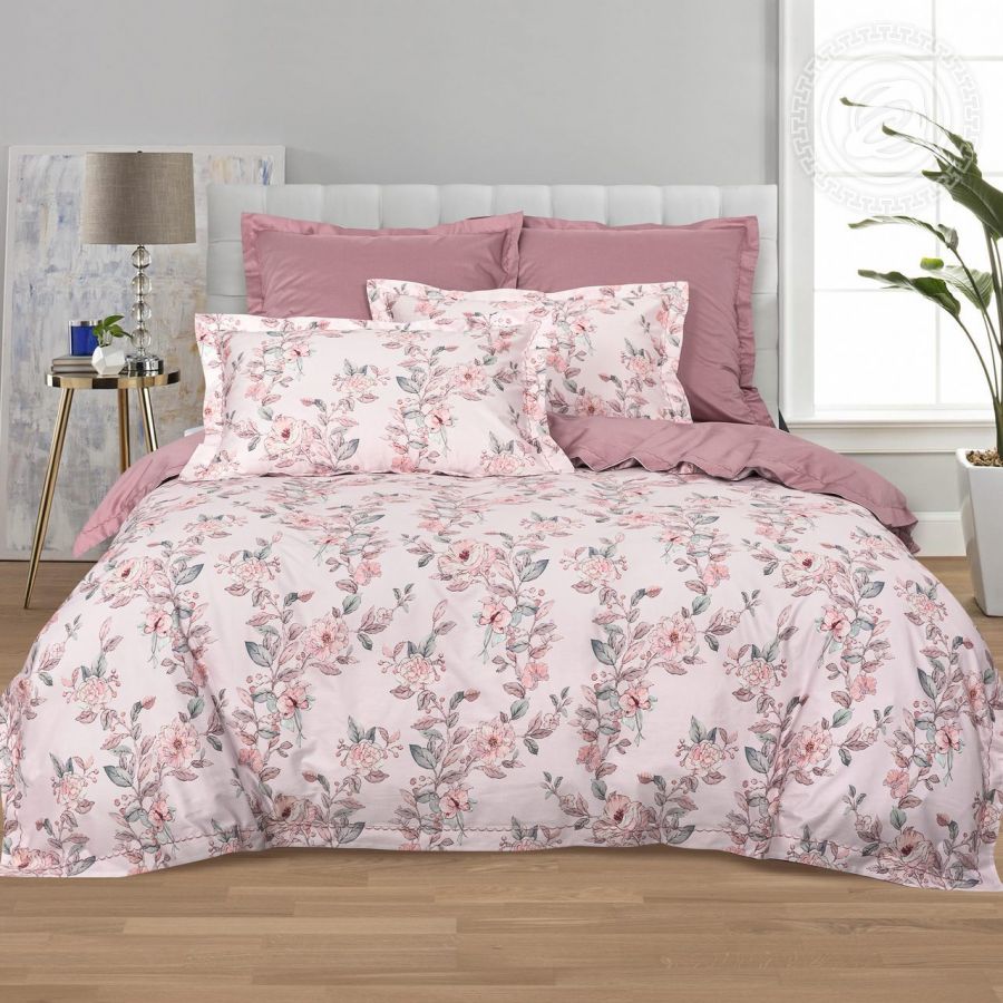 «Мадлена» (Мако - сатин) постельное белье  2-х спальный с евро