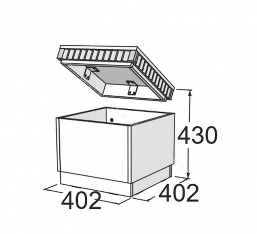 Пуфик на цоколе Ольга 3 Дуб коми