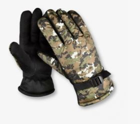 Перчатки ЗИМА с мехом и утяжкой, камуфл., 1/12