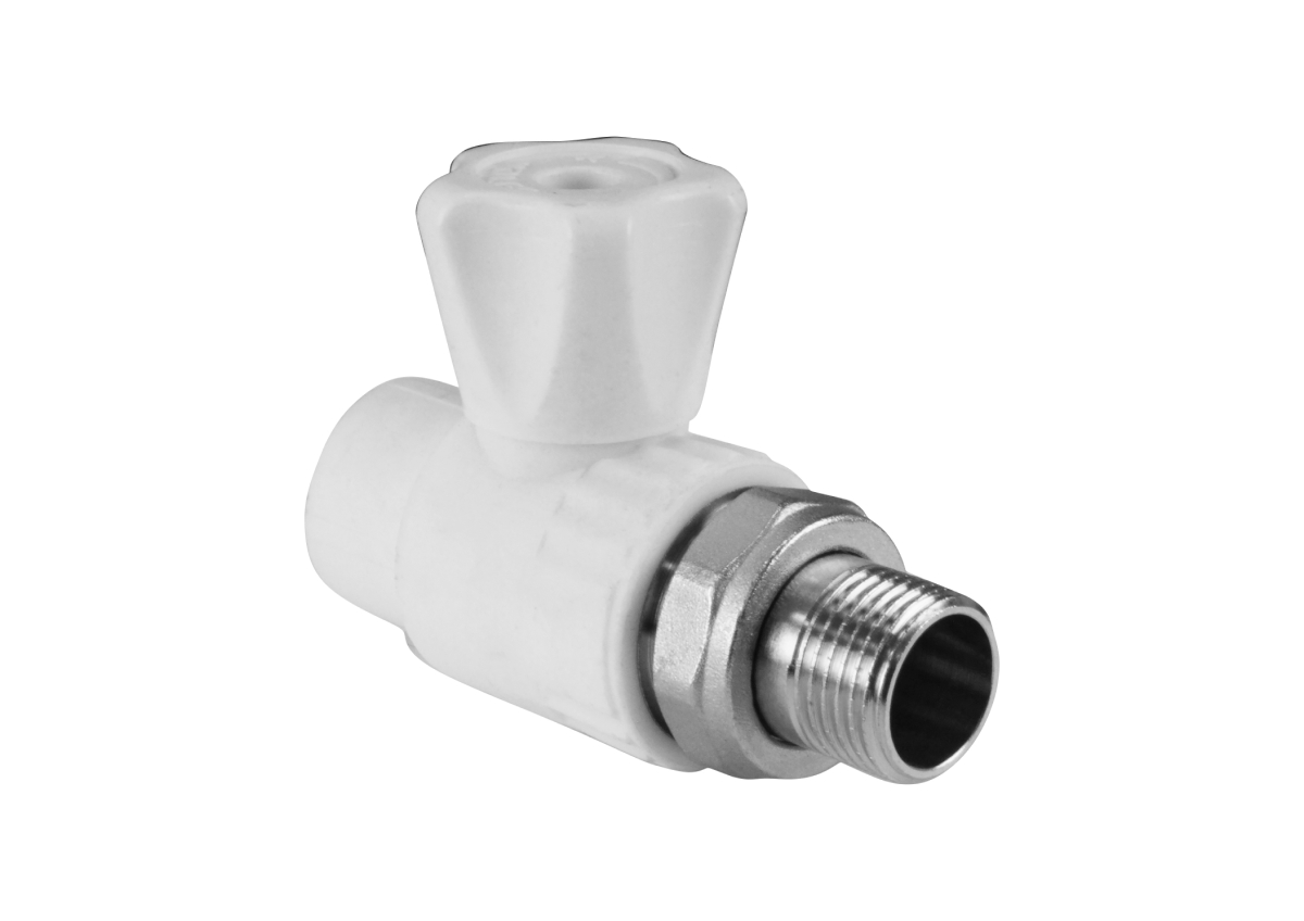 Кран шаровой для радиатора прямой 20х1/2