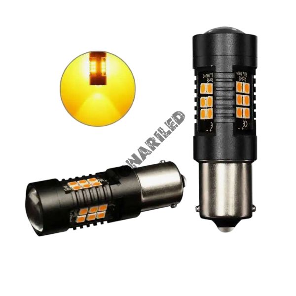 Желтая светодиодная лампочка с линзой 216-1156ABPY