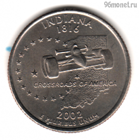 США 25 центов 2002 P Индиана