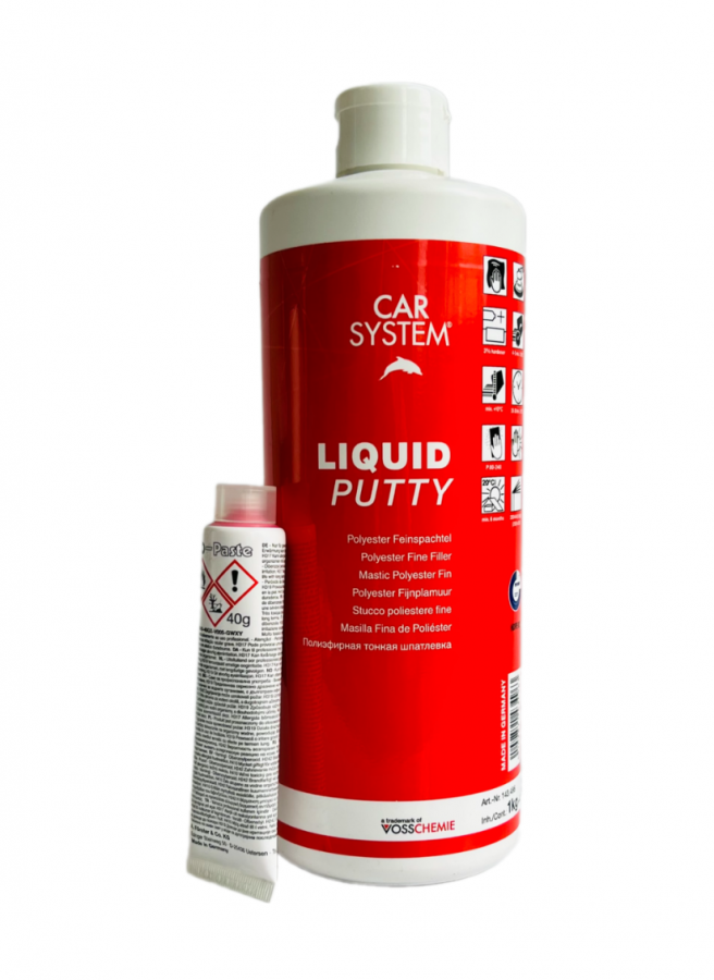 Шпатлевка 2К полиэфирная "Liquid Putty" беж. (1.0кг)