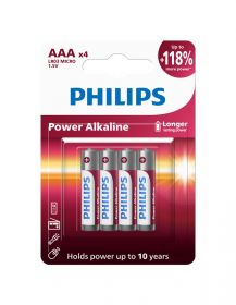 батарейка PHILIPS Power LR03 4BL, 4/48/144