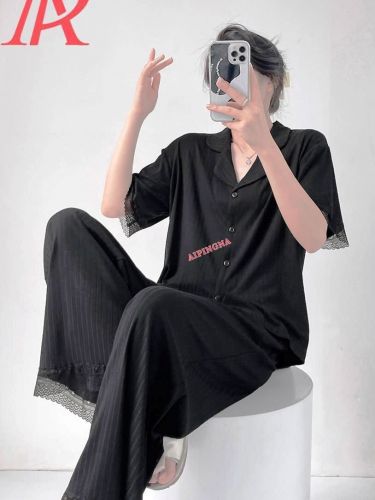 Домашний костюм с брюками  AIPINGNA 9020 (черный)