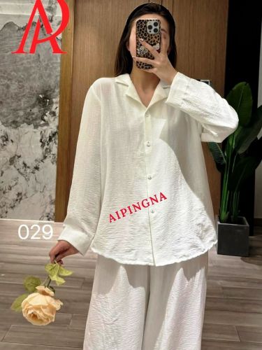 Пижама муслин с брюками  AIPINGNA 029 (молочный)