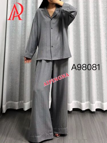 Пижама хлопок с брюками  AIPINGNA 98081 (серый)