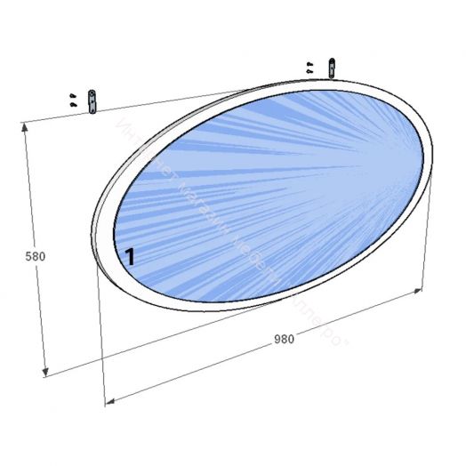 Зеркало Ольга 3 Дуб коми