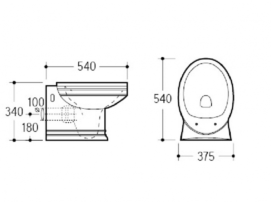 Подвесной унитаз без сиденья с узором Boheme Puro 954 ФОТО
