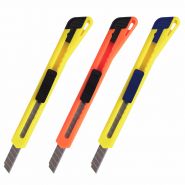 Нож канцелярский 9 мм BRAUBERG «Classic», фиксатор, корпус ассорти, упаковка с европодвесом, 230914