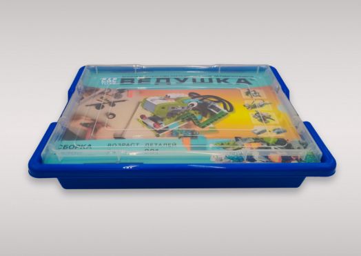 Набор ведушка для занятий робототехникой с пластиковым боксом для хранения деталей (45300 home)