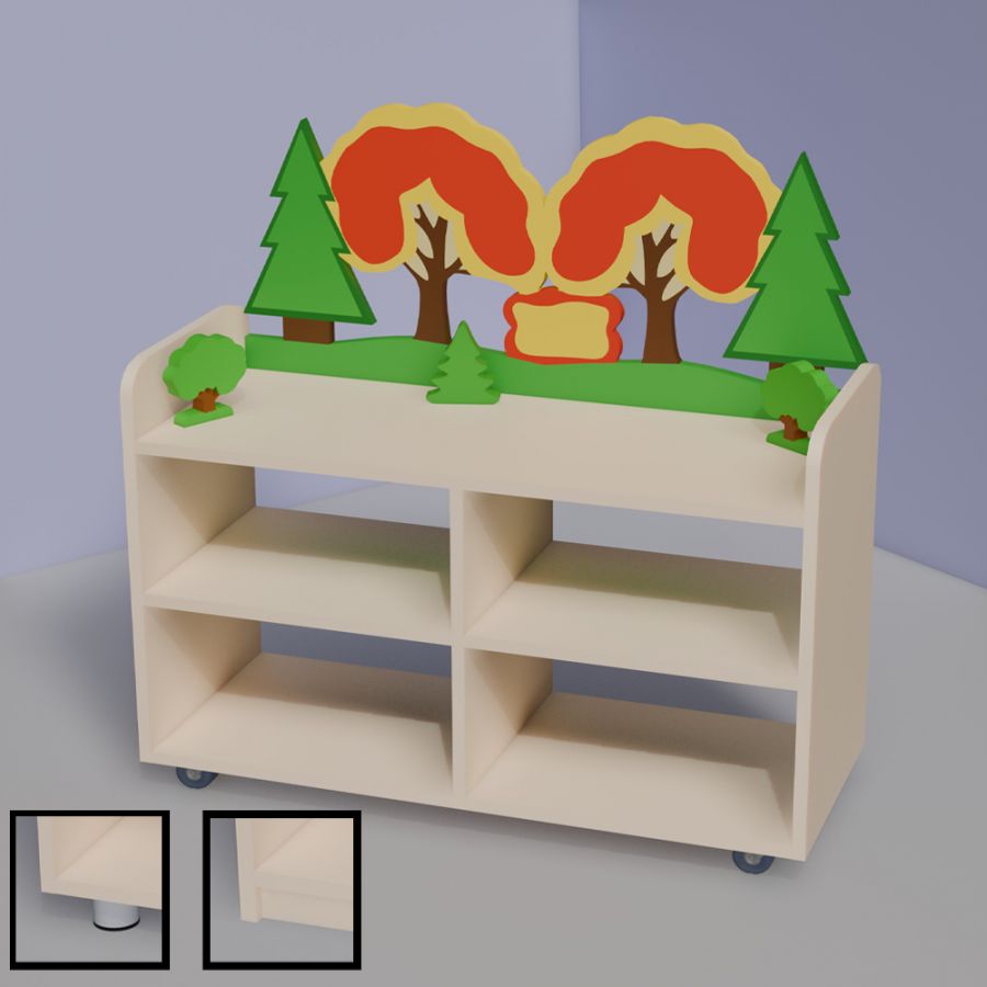 ТУМБА ДЛЯ ИГРУШЕК И ПОСОБИЙ 22 ОДНОСТОРОННЯЯ