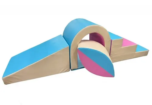 Мягкий набор с горкой, тоннель и эллипс