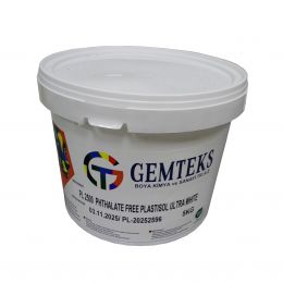 Краска пластизолевая  GEMTEKS PS 2500 ULTRA WHITE Белая  ( 5 кг.) для ткани