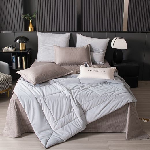 Комплект постельного белья Сатин Velouria Luxe с Одеялом VL008